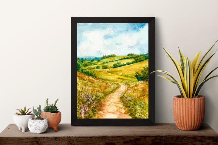 Surrey Hills Watercolor Poster Wall Art Surrey Hills Wall Hanging Home Décor Surrey Hills Gift Art Lovers United Kingdom Wall Art