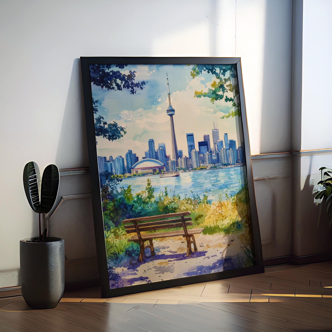 Toronto Watercolor Poster Wall Art Toronto Wall Hanging Home Décor Toronto Gift Art Lovers Canada Wall Art