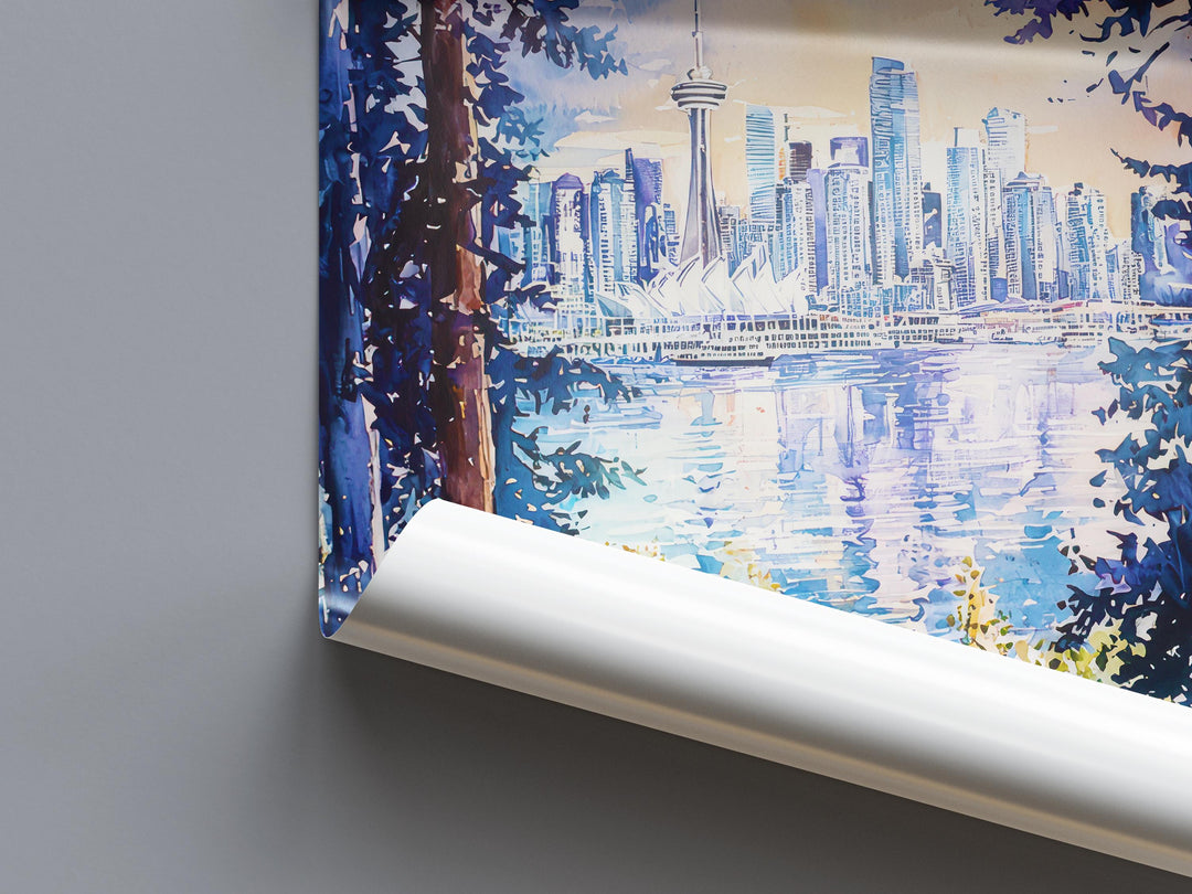 Vancouver Watercolor Poster Wall Art Vancouver Wall Hanging Home Décor Vancouver Gift Art Lovers Canada Wall Art