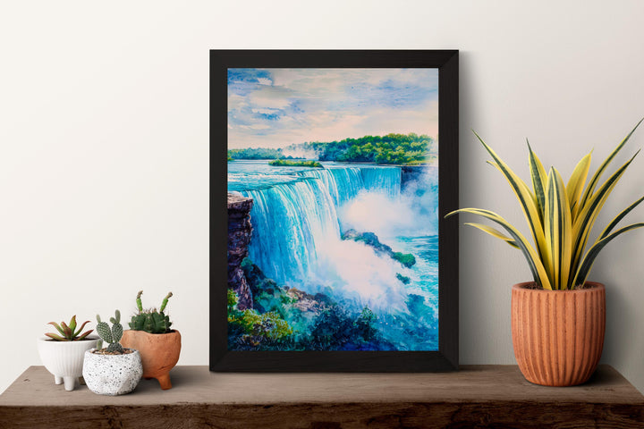 Niagara Falls Watercolor Poster Wall Art Niagara Falls Wall Hanging Home Décor Niagara Falls Gift Art Lovers Canada & United States Wall Art
