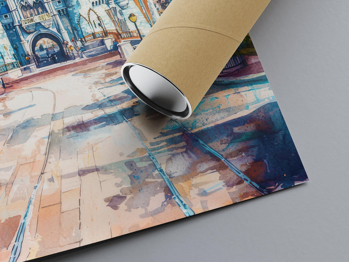Orlando Watercolor Poster Wall Art Orlando Wall Hanging Home Décor Orlando Gift Art Lovers United States Wall Art