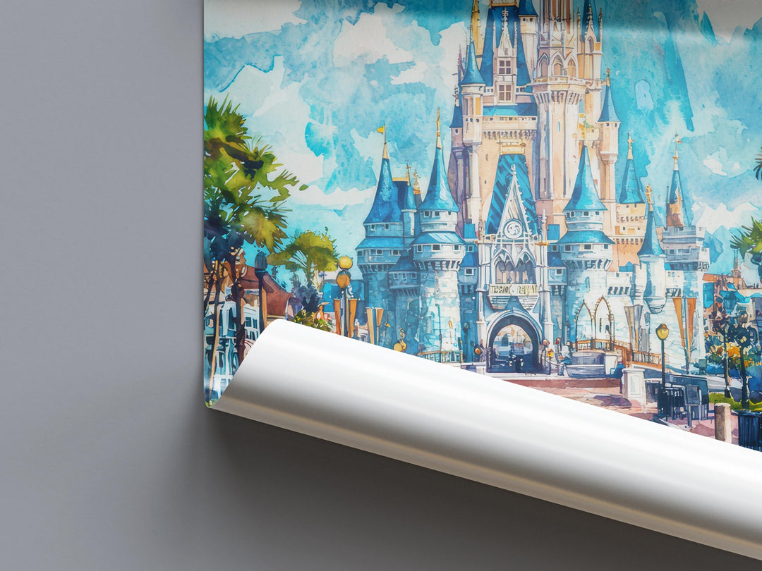 Orlando Watercolor Poster Wall Art Orlando Wall Hanging Home Décor Orlando Gift Art Lovers United States Wall Art