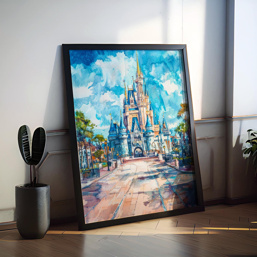 Orlando Watercolor Poster Wall Art Orlando Wall Hanging Home Décor Orlando Gift Art Lovers United States Wall Art