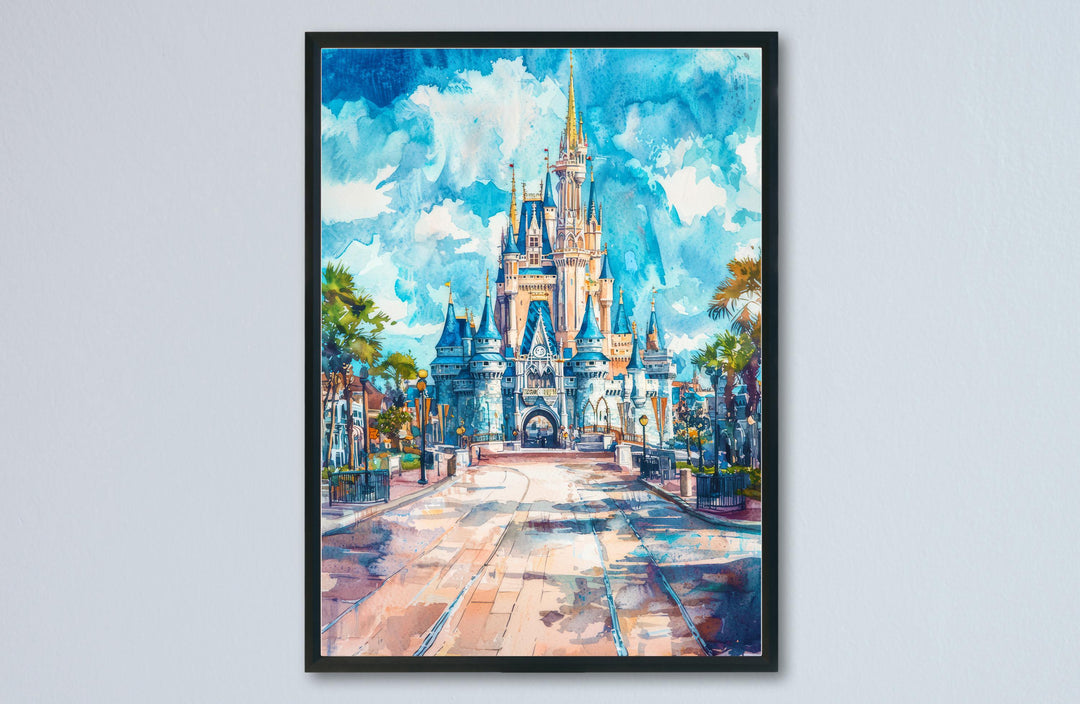 Orlando Watercolor Poster Wall Art Orlando Wall Hanging Home Décor Orlando Gift Art Lovers United States Wall Art