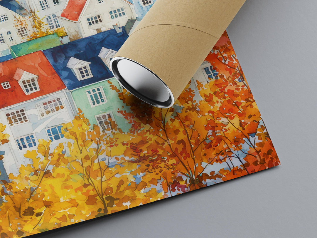 Reykjavik Watercolor Poster Wall Art Reykjavik Wall Hanging Home Décor Reykjavik Gift Art Lovers Iceland Wall Art