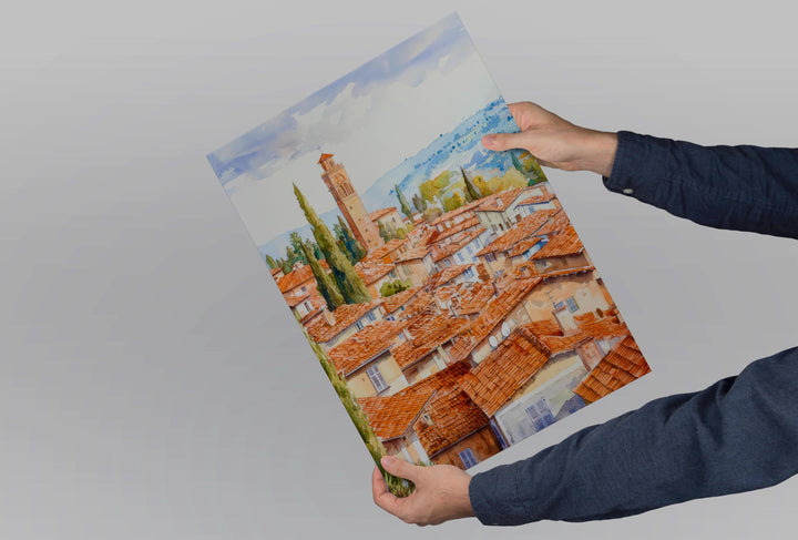 Lucca Watercolor Poster Wall Art Lucca Wall Hanging Home Décor Lucca Gift Art Lovers Italy Wall Art