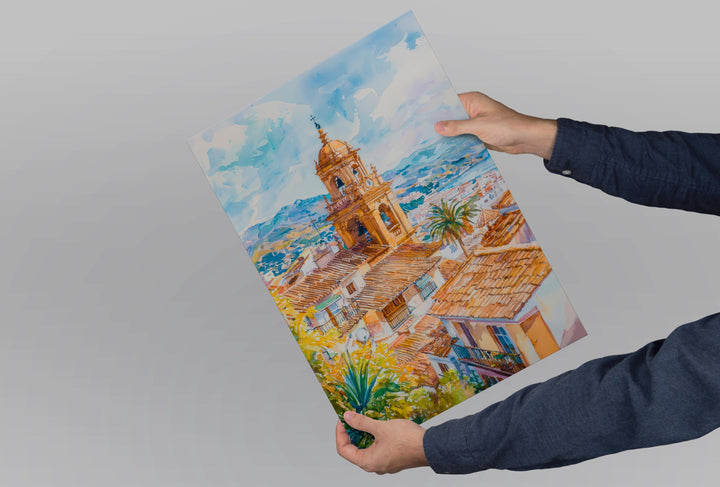 Malaga Watercolor Poster Wall Art Malaga Wall Hanging Home Décor Malaga Gift Art Lovers Spain Wall Art