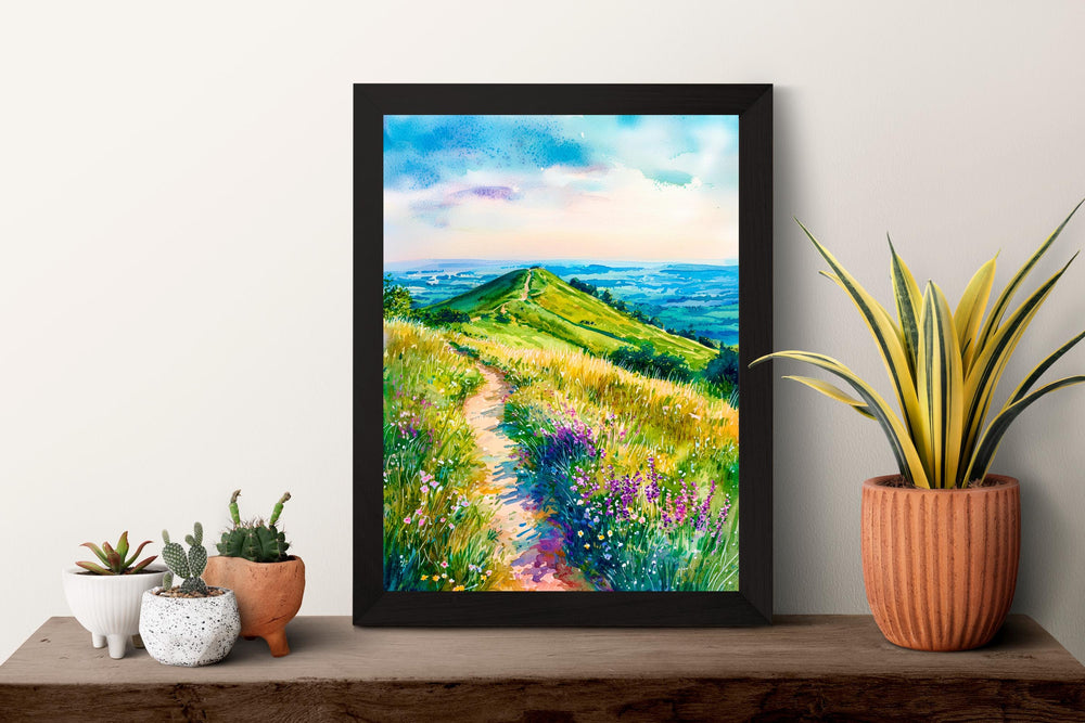 Malvern Hills Watercolor Poster Wall Art Malvern Hills Wall Hanging Home Décor Malvern Hills Gift Art Lovers United Kingdom Wall Art