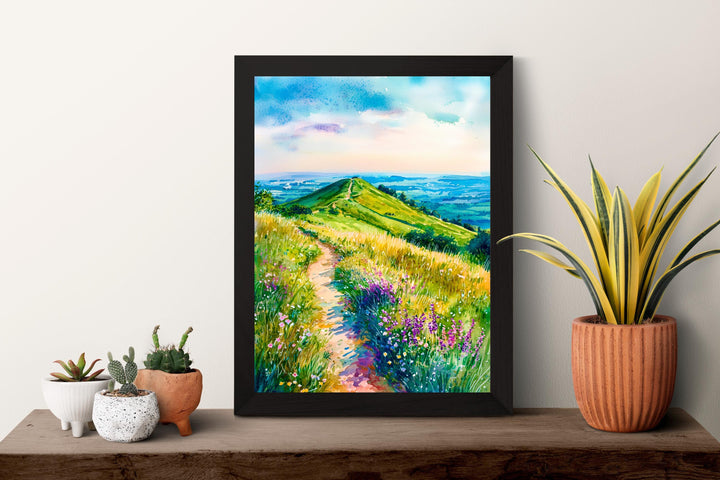Malvern Hills Watercolor Poster Wall Art Malvern Hills Wall Hanging Home Décor Malvern Hills Gift Art Lovers United Kingdom Wall Art