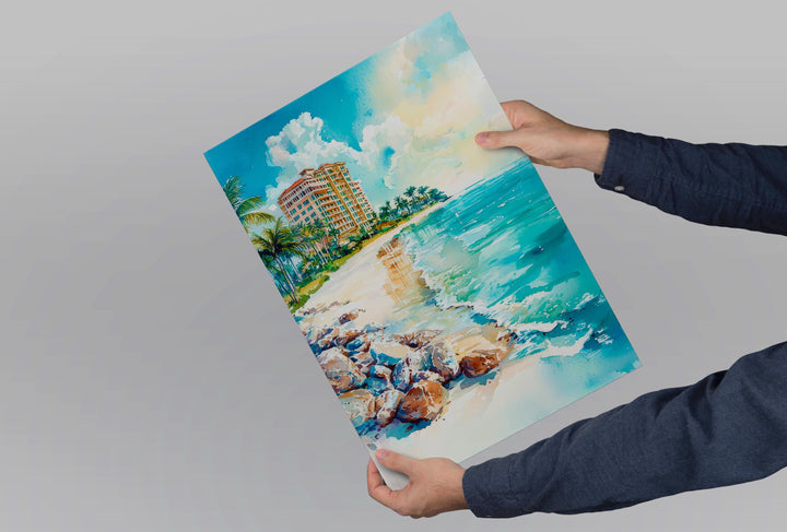 Marco Island Watercolor Poster Wall Art Marco Island Wall Hanging Home Décor Marco Island Gift Art Lovers United States Wall Art