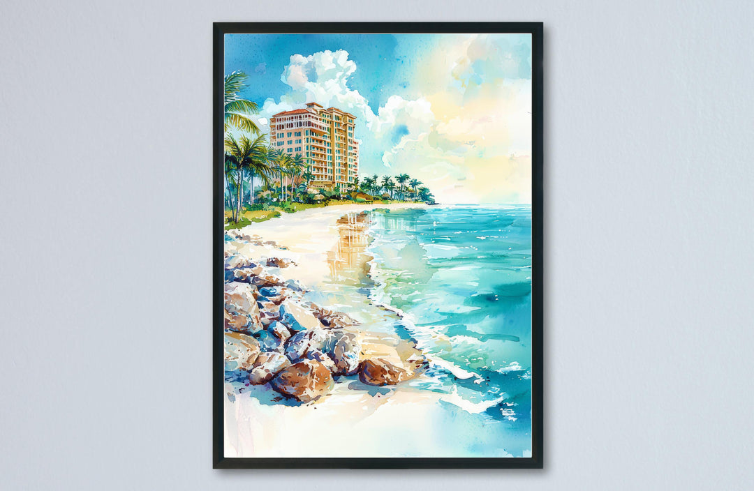 Marco Island Watercolor Poster Wall Art Marco Island Wall Hanging Home Décor Marco Island Gift Art Lovers United States Wall Art