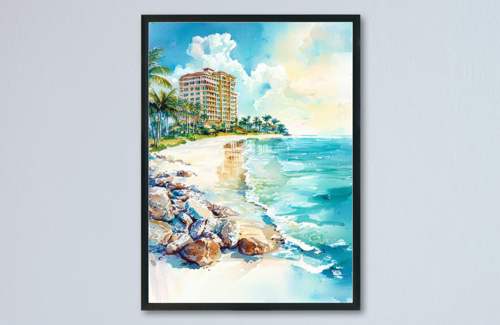 Marco Island Watercolor Poster Wall Art Marco Island Wall Hanging Home Décor Marco Island Gift Art Lovers United States Wall Art