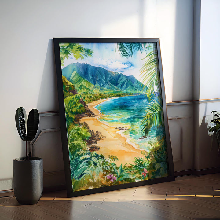 Maui Watercolor Poster Wall Art Maui Wall Hanging Home Décor Maui Gift Art Lovers United States Wall Art