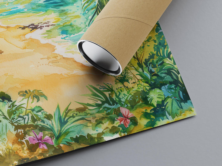 Maui Watercolor Poster Wall Art Maui Wall Hanging Home Décor Maui Gift Art Lovers United States Wall Art