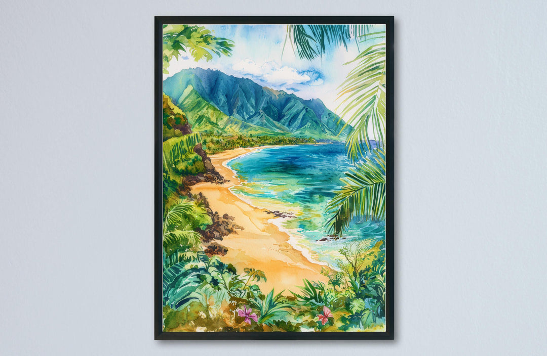 Maui Watercolor Poster Wall Art Maui Wall Hanging Home Décor Maui Gift Art Lovers United States Wall Art