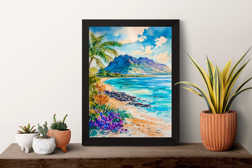 Mauritius Watercolor Poster Wall Art Mauritius Wall Hanging Home Décor Mauritius Gift Art Lovers Mauritius Wall Art
