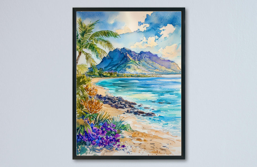 Mauritius Watercolor Poster Wall Art Mauritius Wall Hanging Home Décor Mauritius Gift Art Lovers Mauritius Wall Art