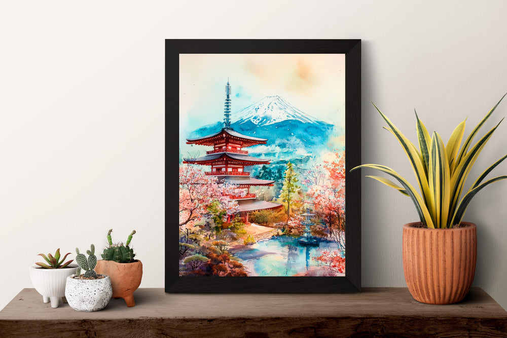 Mount Fuji Watercolor Poster Wall Art Mount Fuji Wall Hanging Home Décor Mount Fuji Gift Art Lovers Japan Wall Art