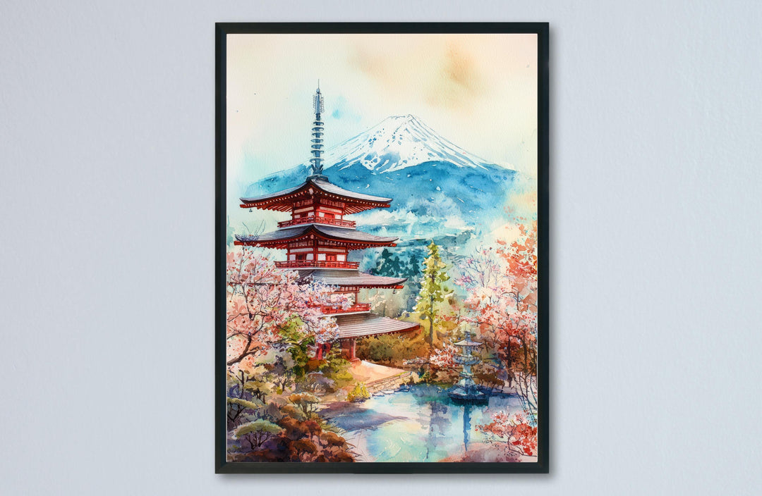 Mount Fuji Watercolor Poster Wall Art Mount Fuji Wall Hanging Home Décor Mount Fuji Gift Art Lovers Japan Wall Art