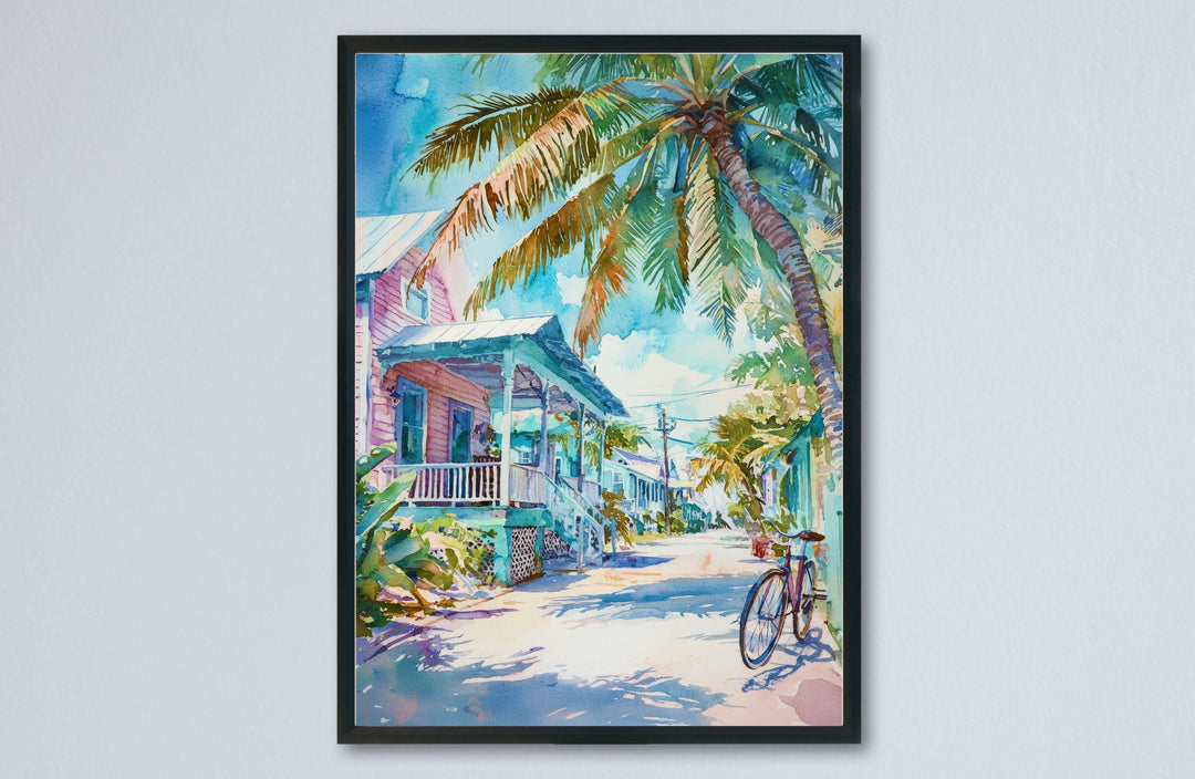 Key West Watercolor Poster Wall Art Key West Wall Hanging Home Décor Key West Gift Art Lovers United States Wall Art