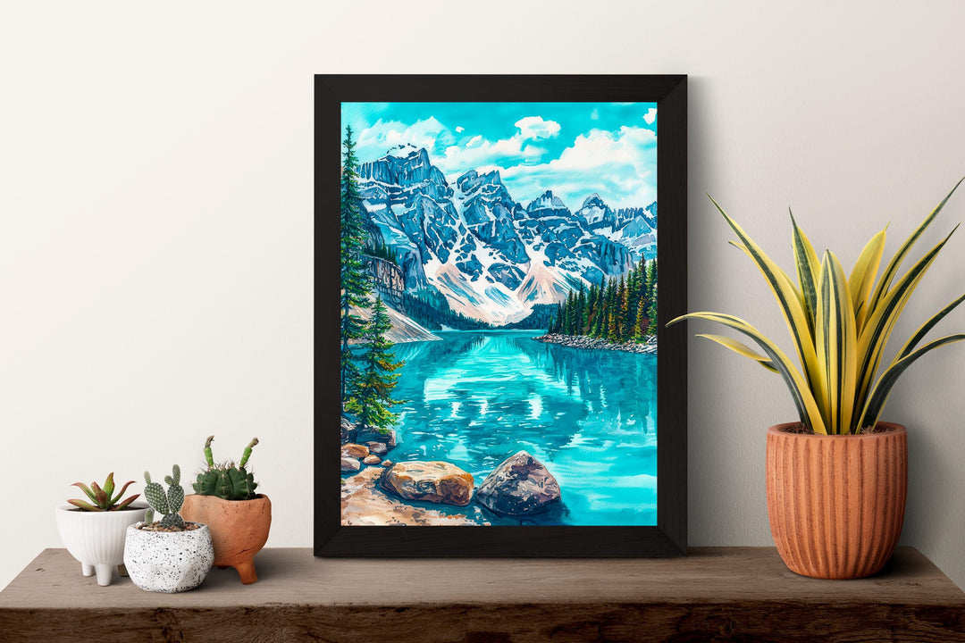 Banff National Park Watercolor Poster Wall Art Banff National Park Wall Hanging Home Décor Banff National Park Gift Art Lovers Canada Wall