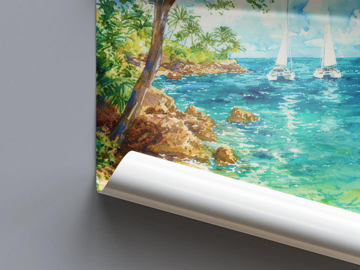 Barbados Watercolor Poster Wall Art Barbados Wall Hanging Home Décor Barbados Gift Art Lovers Barbados Wall Art