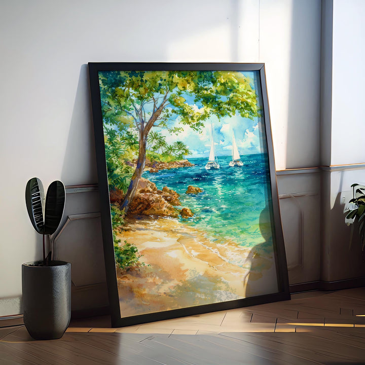 Barbados Watercolor Poster Wall Art Barbados Wall Hanging Home Décor Barbados Gift Art Lovers Barbados Wall Art