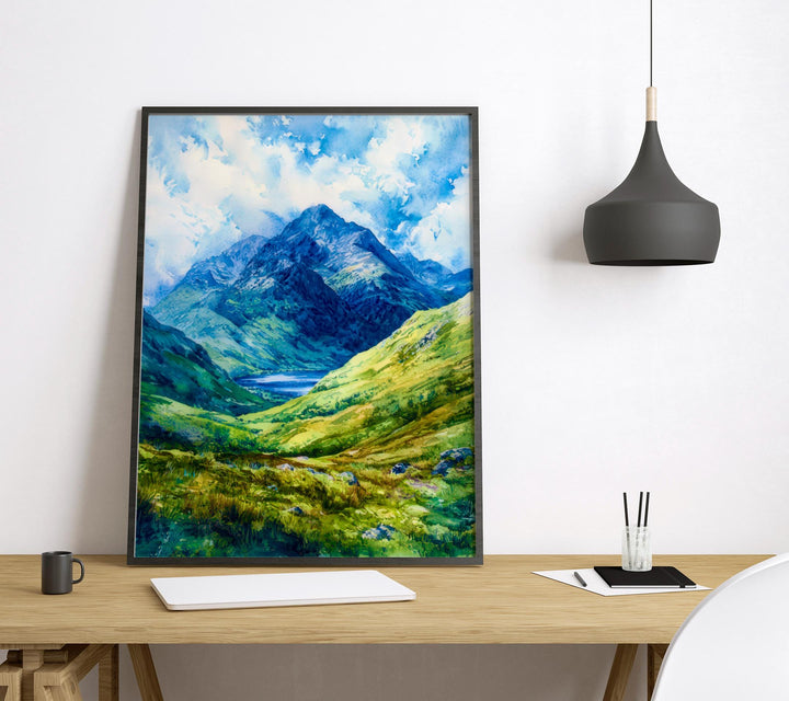 Ben Nevis Watercolor Poster Wall Art Ben Nevis Wall Hanging Home Décor Ben Nevis Gift Art Lovers Scotland Wall Art