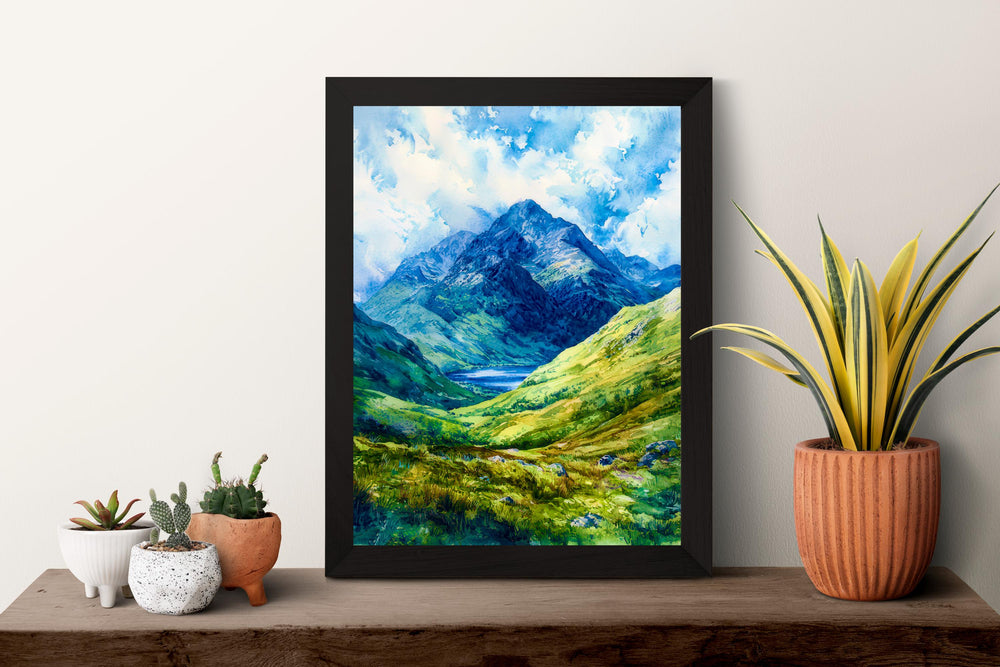Ben Nevis Watercolor Poster Wall Art Ben Nevis Wall Hanging Home Décor Ben Nevis Gift Art Lovers Scotland Wall Art