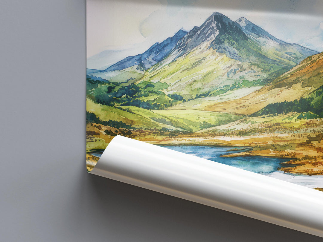 Brecon Beacons Watercolor Poster Wall Art Brecon Beacons Wall Hanging Home Décor Brecon Beacons Gift Art Lovers United Kingdom Wall Art