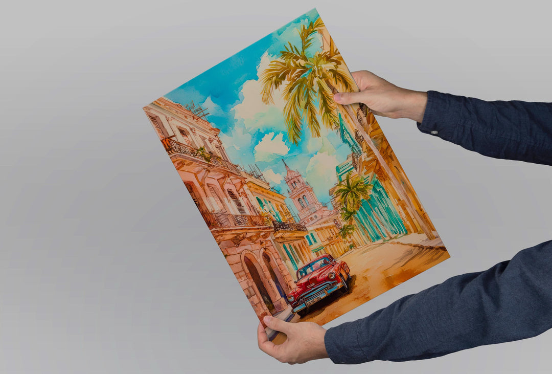 Cuba Watercolor Poster Wall Art Cuba Wall Hanging Home Décor Cuba Gift Art Lovers Cuba Wall Art