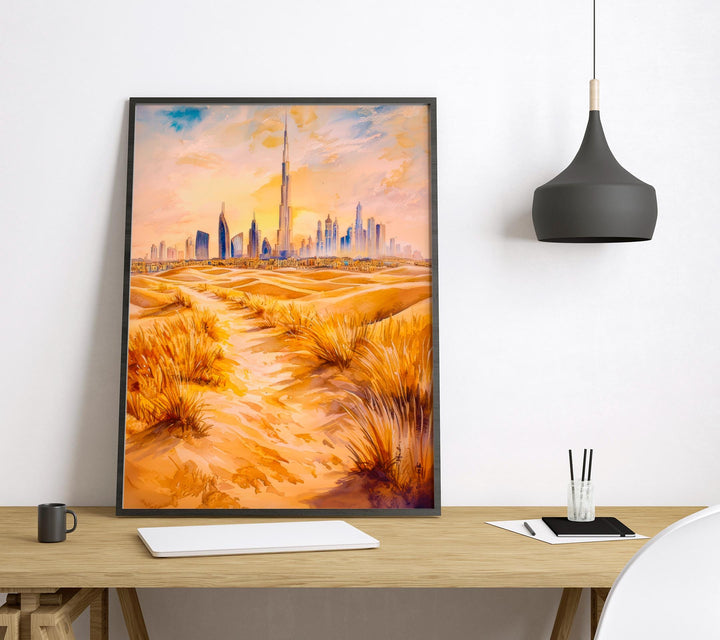 Dubai Watercolor Poster Wall Art Dubai Wall Hanging Home Décor Dubai Gift Art Lovers United Arab Emirates Wall Art