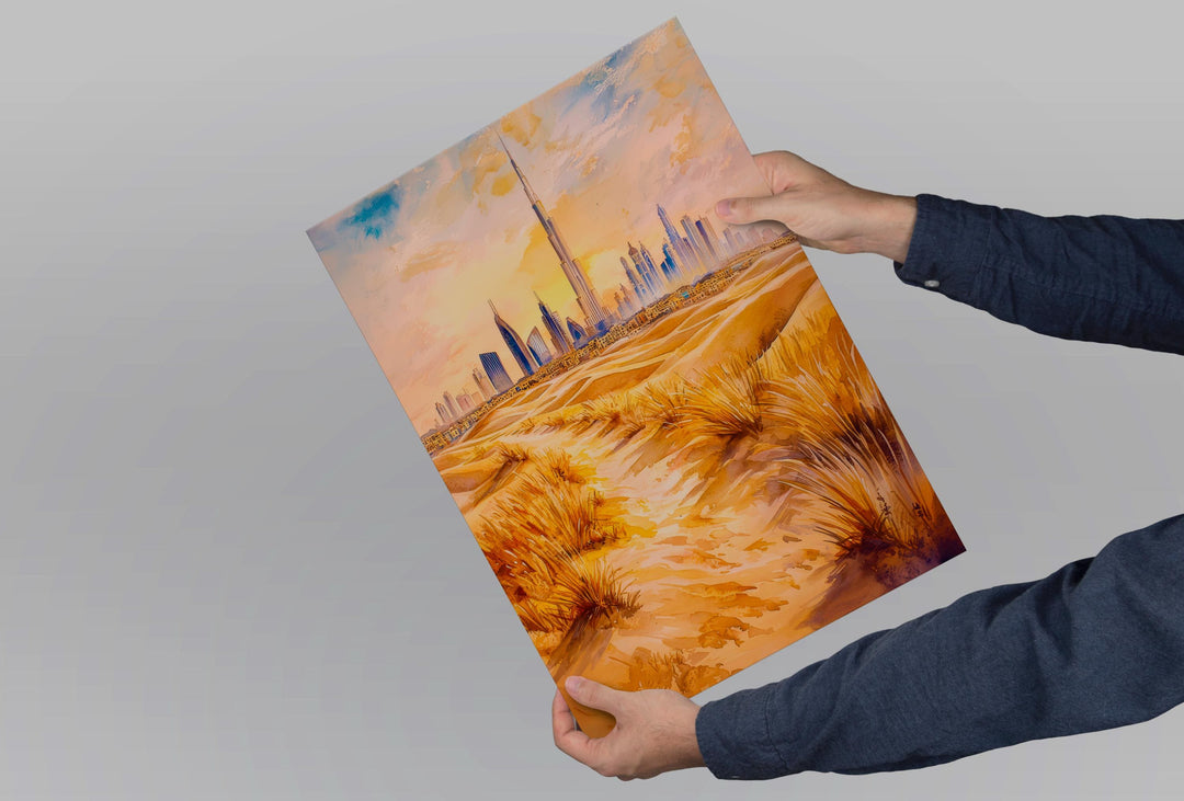 Dubai Watercolor Poster Wall Art Dubai Wall Hanging Home Décor Dubai Gift Art Lovers United Arab Emirates Wall Art