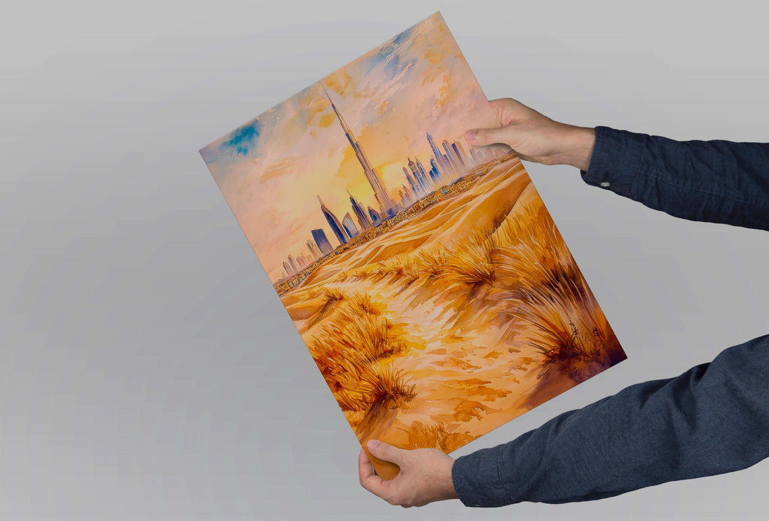 Dubai Watercolor Poster Wall Art Dubai Wall Hanging Home Décor Dubai Gift Art Lovers United Arab Emirates Wall Art