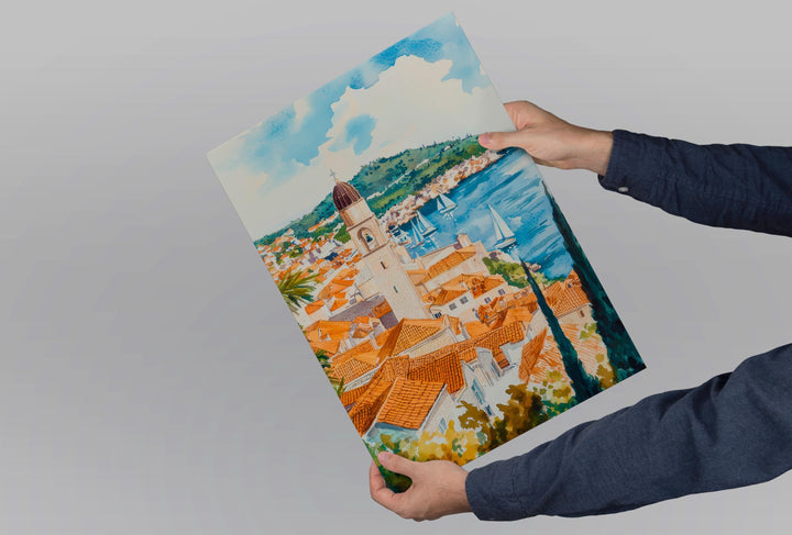 Dubrovnik Watercolor Poster Wall Art Dubrovnik Wall Hanging Home Décor Dubrovnik Gift Art Lovers Croatia Wall Art
