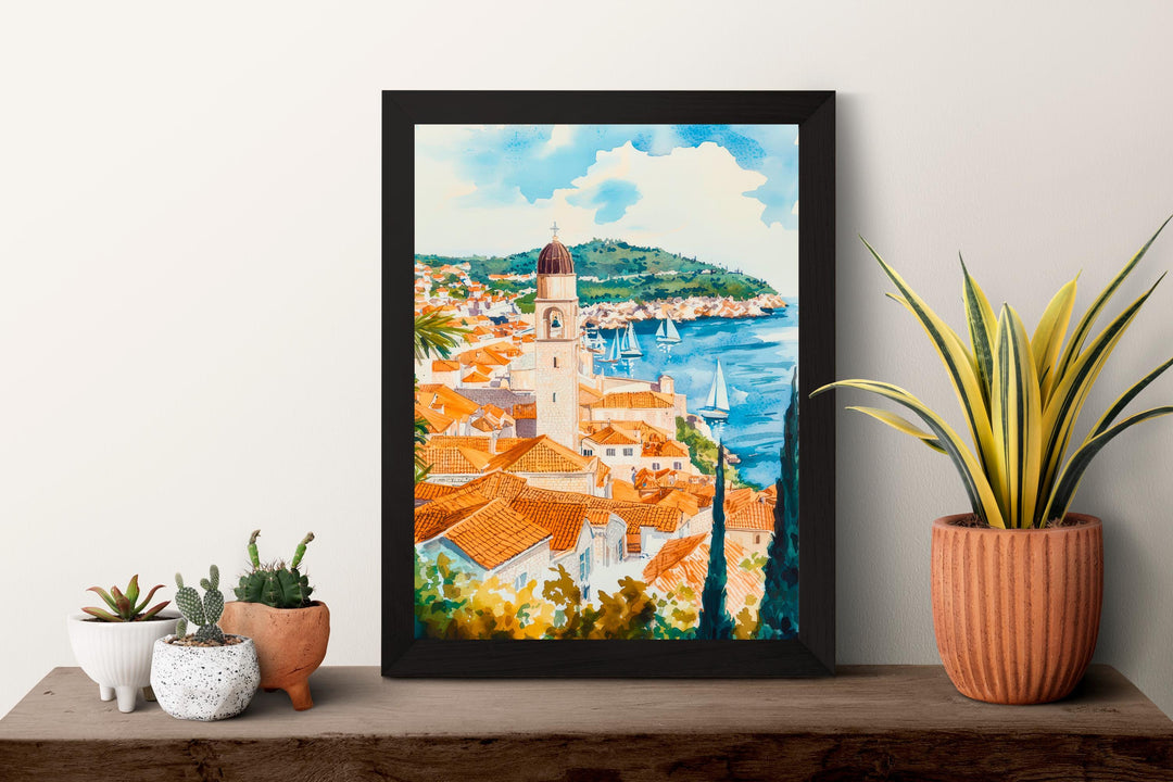 Dubrovnik Watercolor Poster Wall Art Dubrovnik Wall Hanging Home Décor Dubrovnik Gift Art Lovers Croatia Wall Art