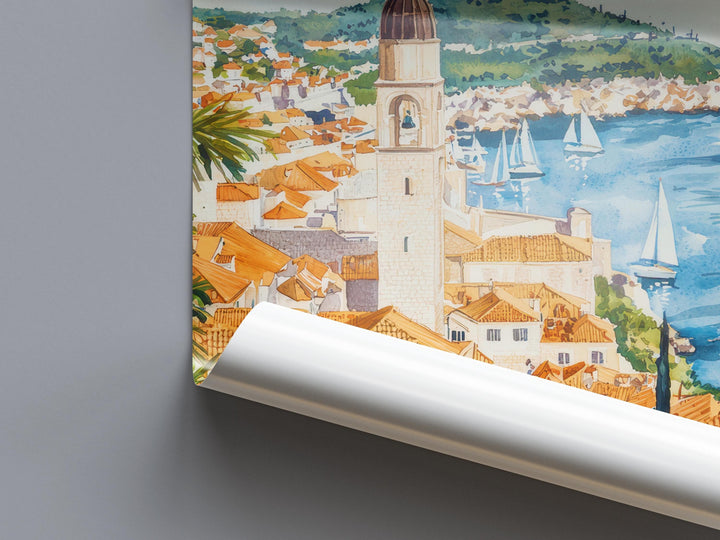 Dubrovnik Watercolor Poster Wall Art Dubrovnik Wall Hanging Home Décor Dubrovnik Gift Art Lovers Croatia Wall Art