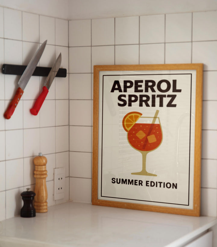 Aperol Spritz Poster Cocktail Wall Art Italian Aperitivo Print Home Bar Decor Modern Spritz Artwork Mixology Gift for Cocktail Lovers
