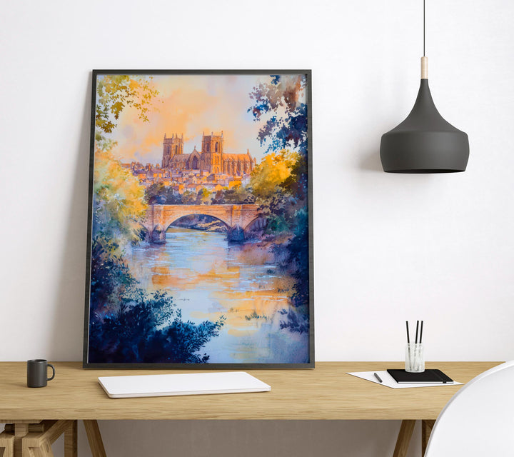 Durham Watercolor Poster Wall Art Durham Wall Hanging Home Décor Durham Gift Art Lovers United Kingdom Wall Art