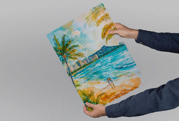 Honolulu Watercolor Poster Wall Art Honolulu Wall Hanging Home Décor Honolulu Gift Art Lovers United States Wall Art