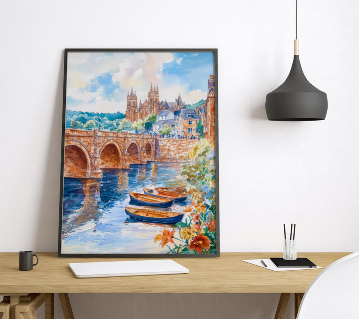 Exeter Watercolor Poster Wall Art Exeter Wall Hanging Home Décor Exeter Gift Art Lovers United Kingdom Wall Art