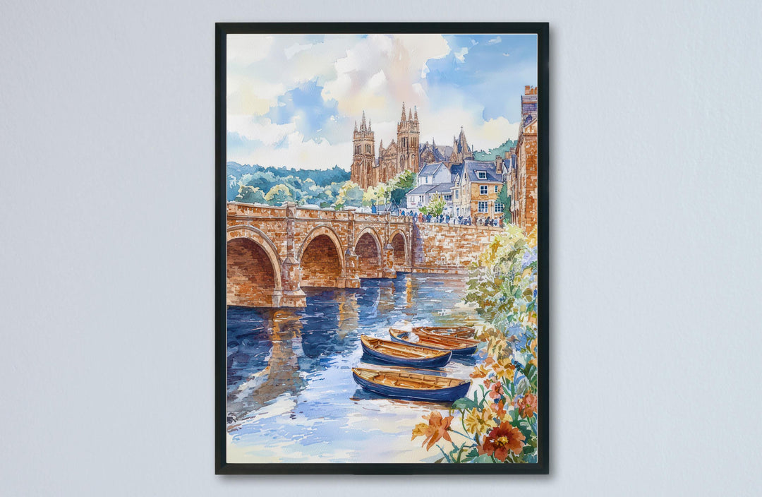 Exeter Watercolor Poster Wall Art Exeter Wall Hanging Home Décor Exeter Gift Art Lovers United Kingdom Wall Art