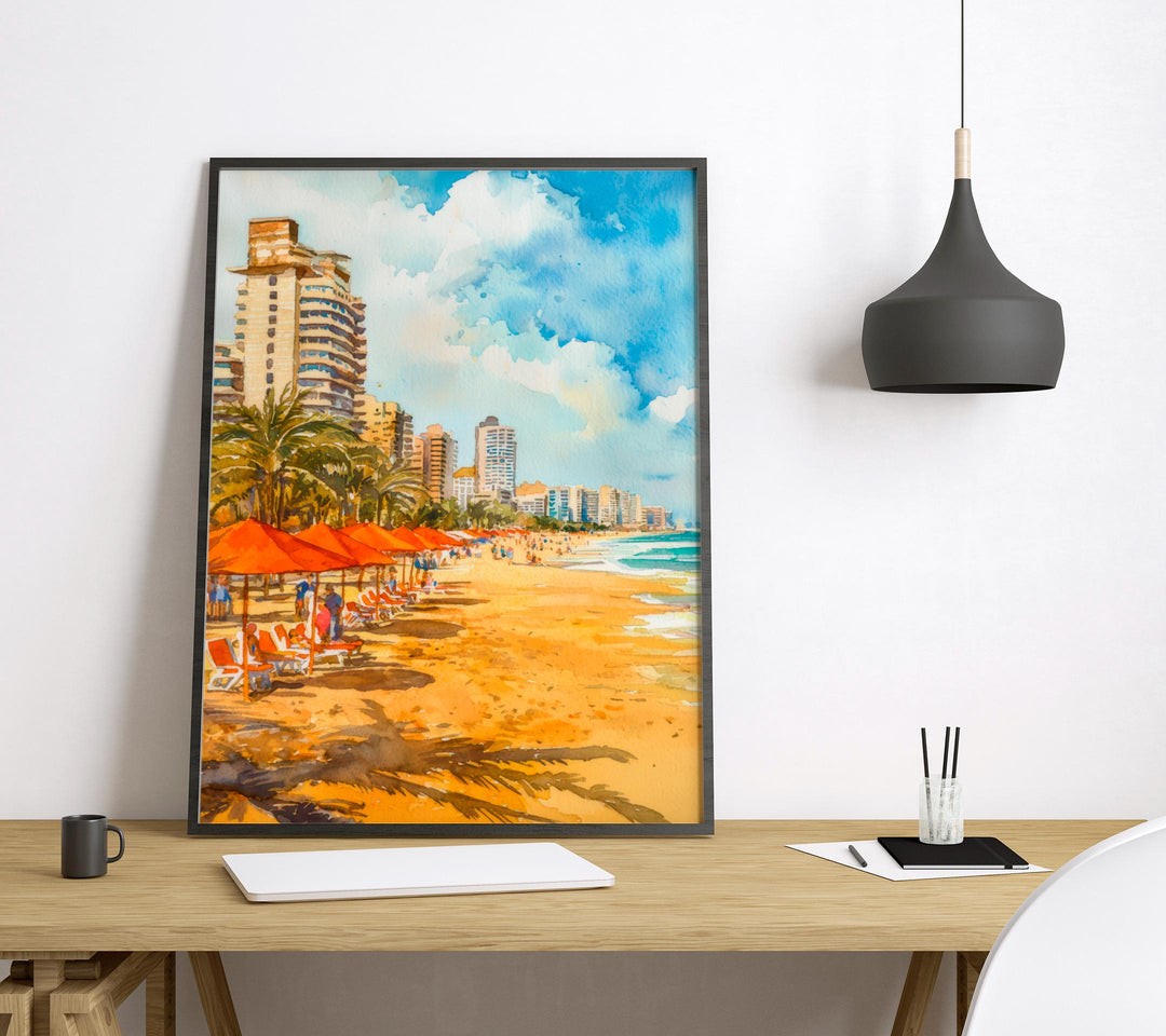 Durban Watercolor Poster Wall Art Durban Wall Hanging Home Décor Durban Gift Art Lovers South Africa Wall Art