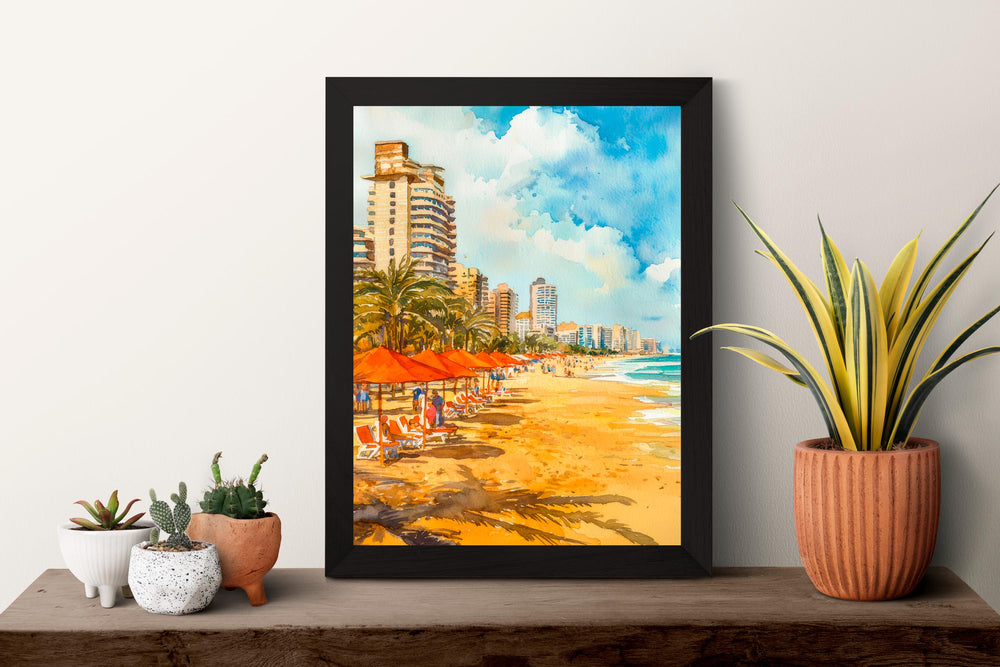Durban Watercolor Poster Wall Art Durban Wall Hanging Home Décor Durban Gift Art Lovers South Africa Wall Art