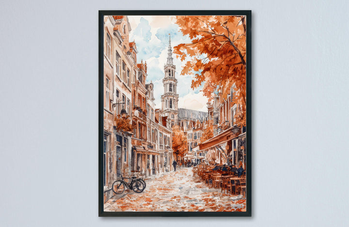 Brussels Watercolor Poster Wall Art Brussels Wall Hanging Home Décor Brussels Gift Art Lovers Belgium Wall Art