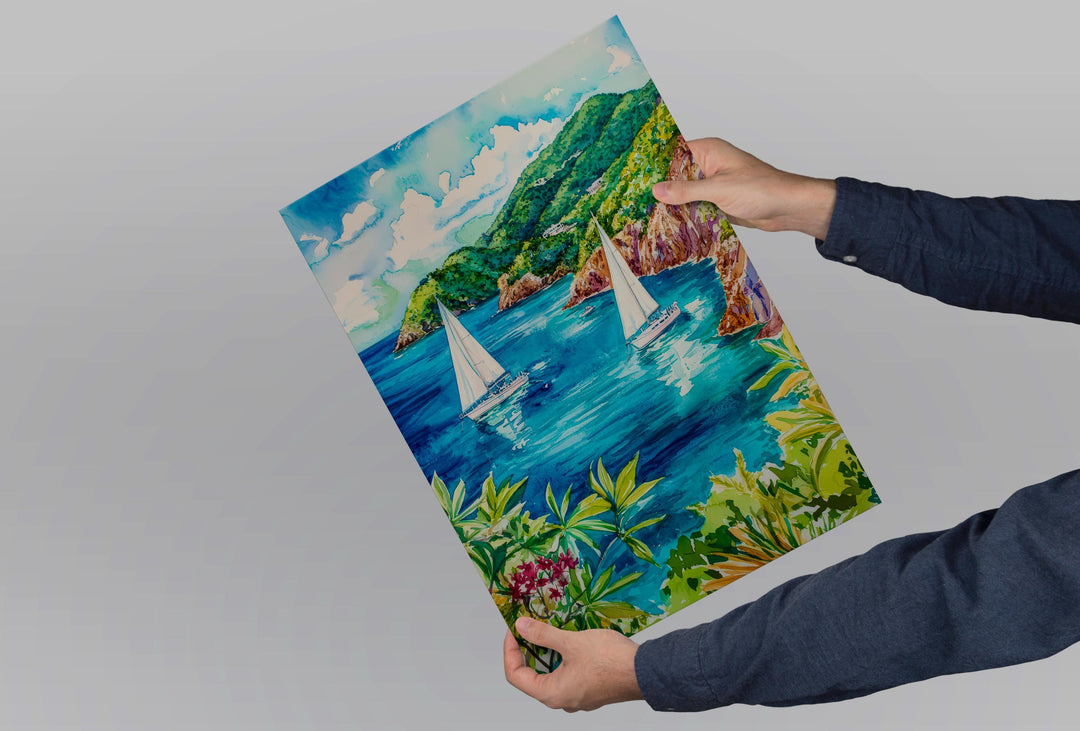 British Virgin Islands Watercolor Poster Wall Art British Virgin Islands Wall Hanging Home Décor British Virgin Islands Gift Art Lovers