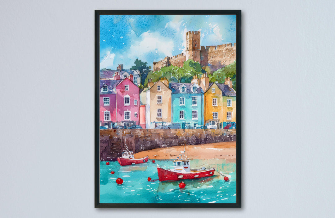 Tenby Watercolor Poster Wall Art Tenby Wall Hanging Home Décor Tenby Gift Art Lovers United Kingdom Wall Art