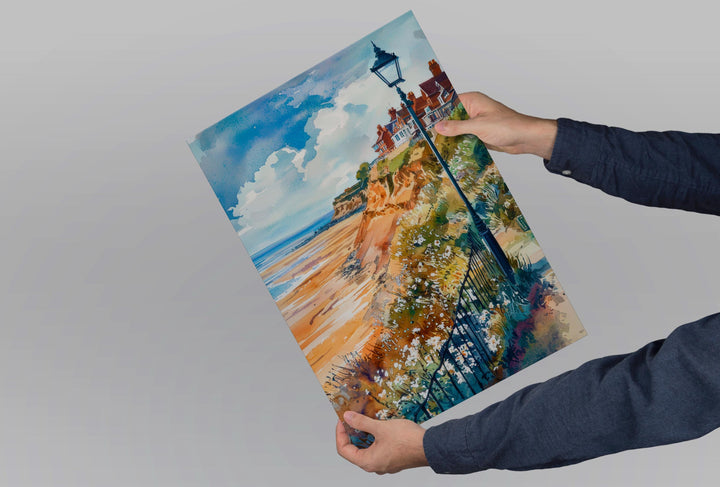 Saltburn-by-the-Sea Watercolor Poster Wall Art Saltburn-by-the-Sea Wall Hanging Home Décor Saltburn-by-the-Sea Gift Art Lovers