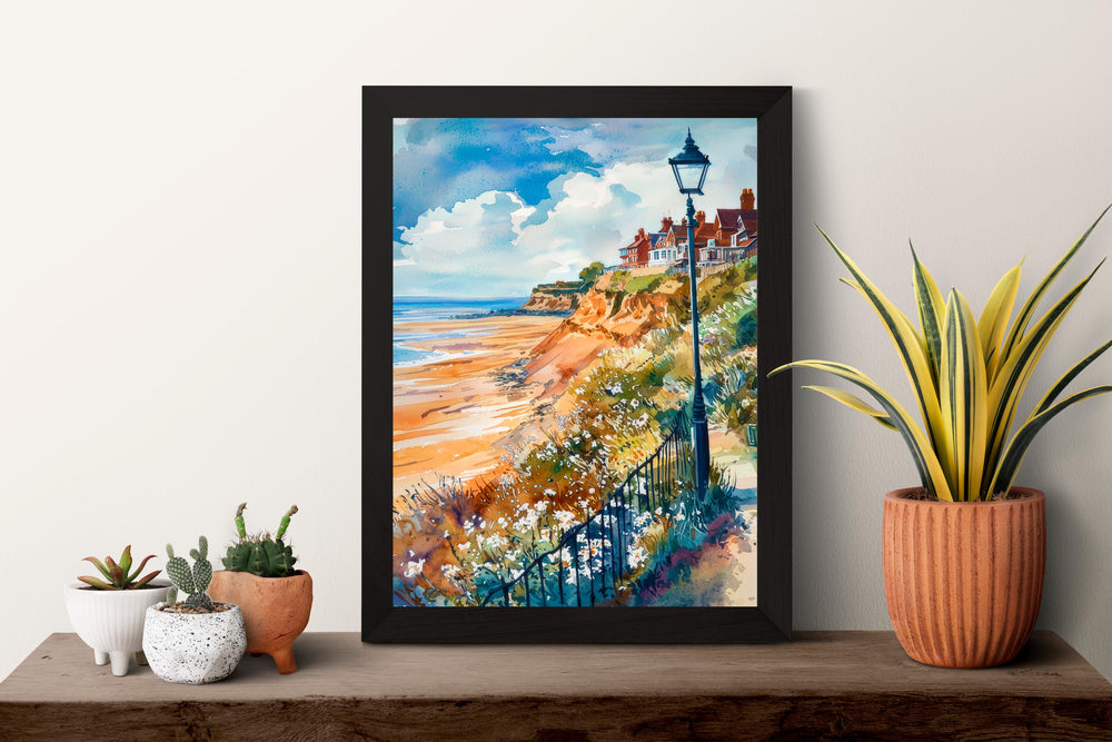Saltburn-by-the-Sea Watercolor Poster Wall Art Saltburn-by-the-Sea Wall Hanging Home Décor Saltburn-by-the-Sea Gift Art Lovers