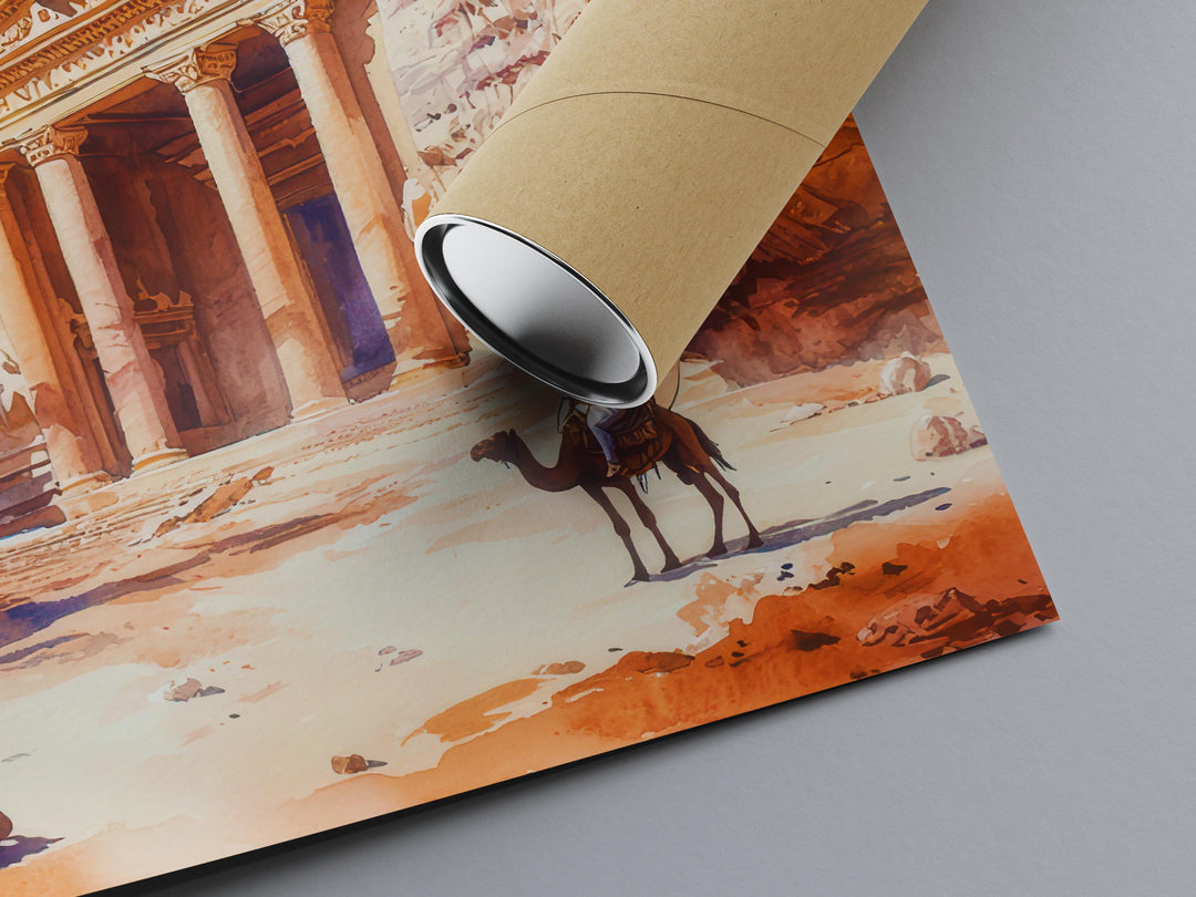 Petra Watercolor Poster Wall Art Petra Wall Hanging Home Décor Petra Gift Art Lovers Jordan Wall Art